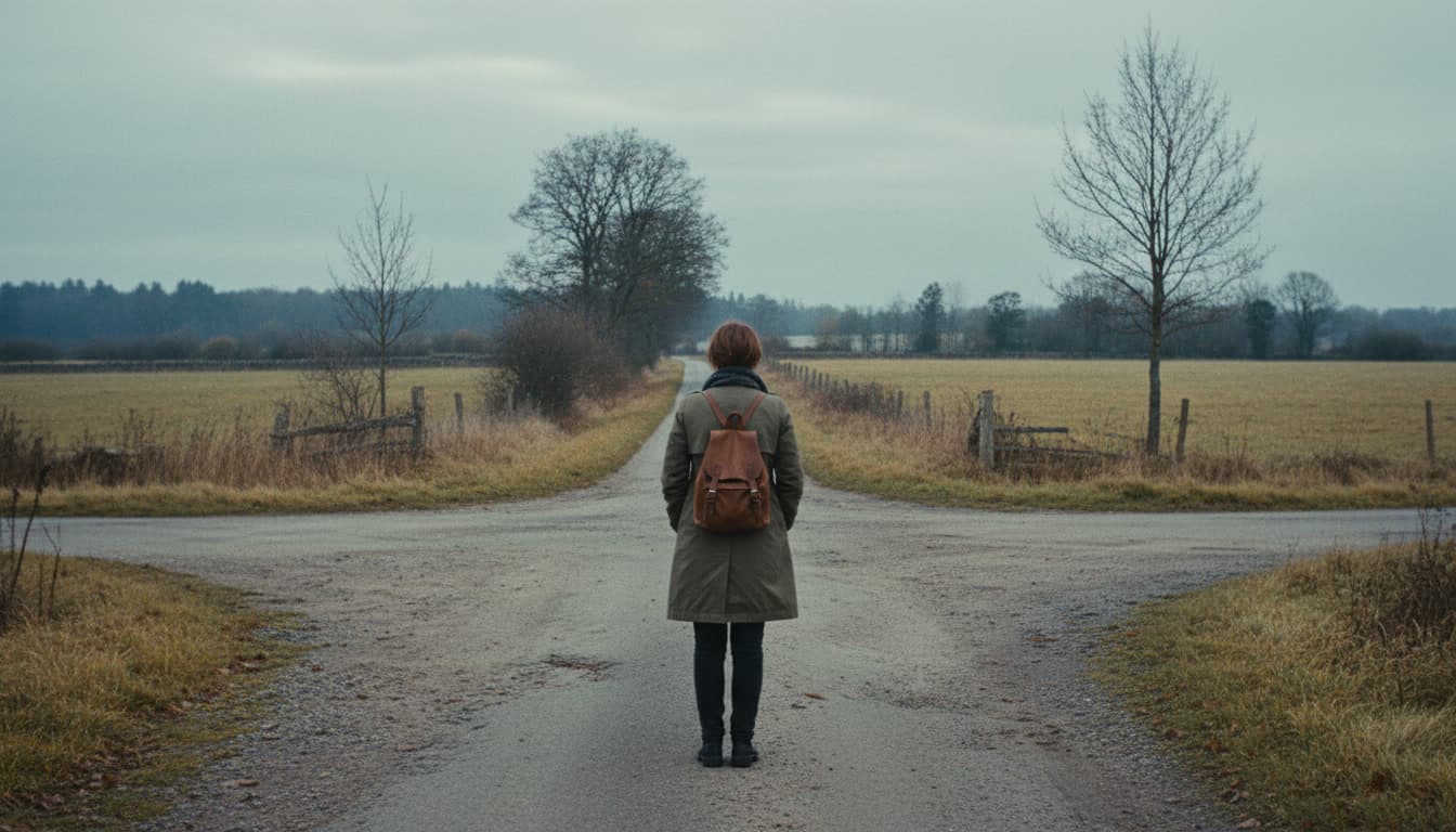 A winding path symbolizing life's journey without a manual